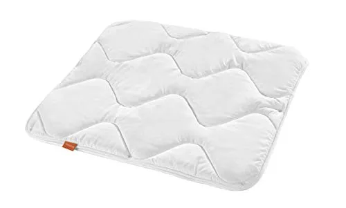sleepling 196283 Baby 4-Jahreszeiten Babybettdecke | Kinder Bettdecke | Made in EU | Ökotex 100 | Waschbar bis 60 Grad | 80 x 80 cm, weiß