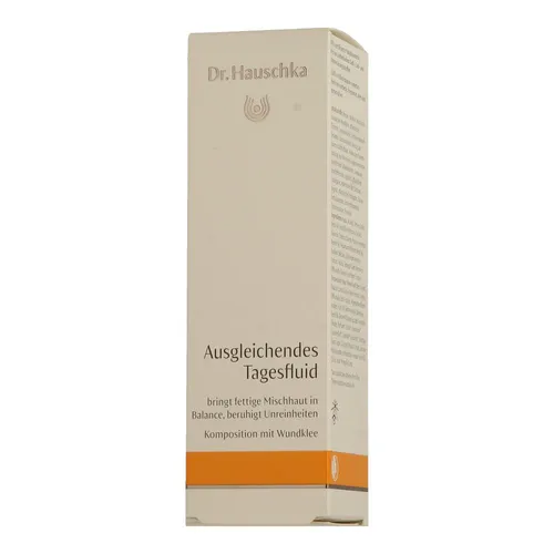 Dr. Hauschka Ausgleichendes Tagesfluid 50 ml - Gesichtsfluid für Mischhaut, reguliert Unreinheiten und spendet langanhaltend Feuchtigkeit. Ideal als leichte Make-up Grundlage und 100% natürliche Inhaltsstoffe.