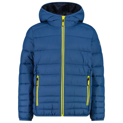 CMP KID Jacket FIX Hood bluestone-b. blue (05NU) 116 - Funktionsjacke für aktive Kinder, wasserabweisend mit innovativer 'Feel Warm Flock' Wattierung für optimale Wärme und Bewegungsfreiheit.