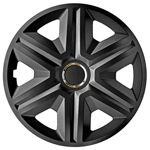 Radkappen Radblenden 15 Zoll Graphit - 4 Stück Set - Radkappen & Stahlfelgenringe, einfache Installation ohne Werkzeuge, ideal für eine individuelle Fahrzeugoptik.