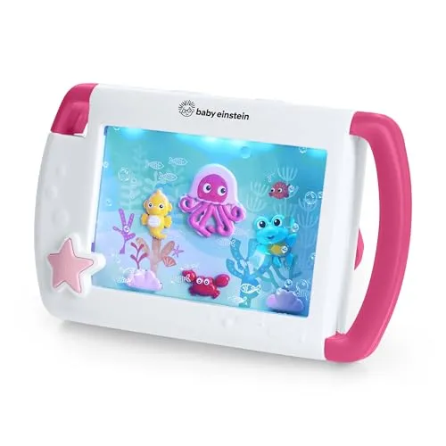 Baby Einstein On-the-Go Sea Dreams Soother Rosa, tragbares Einschlafhilfe Baby mit Musik und Lichtern, mit Kinderwagenclip, White Noise Machine für Neugeborene ab 0 Monaten