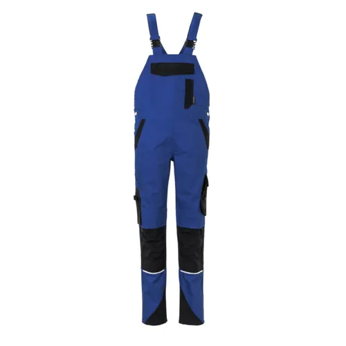 Planam Norit Damen Latzhose kornblau/schwarz Gr. 46 - Damen Latzhose in kornblau/schwarz, aus strapazierfähigem Mischgewebe für optimalen Tragekomfort, ideal für Arbeit und Freizeit.
