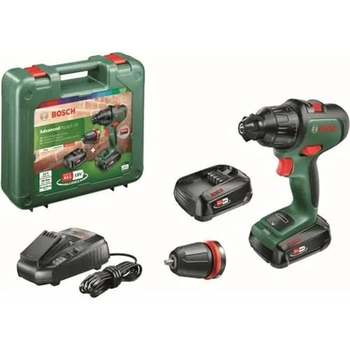 Bosch Akku Schlagbohrmaschine AdvancedImpact 18 - Bohrmaschinen mit 2 Akkus und 18-Volt-System, ideal für anspruchsvolle Projekte dank bürstenlosem Motor und einfacher Handhabung.