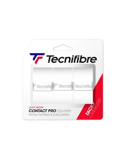 Tecnifibre Overgrip Contact Pro 0.6mm - Griffigkeit und Komfort - Tennis-Zubehör mit exklusiver Wachs-Matrix für langanhaltende Griffsicherheit, bis zu 50% griffiger als Standard-Overgrips, ideal für ambitionierte Spieler.