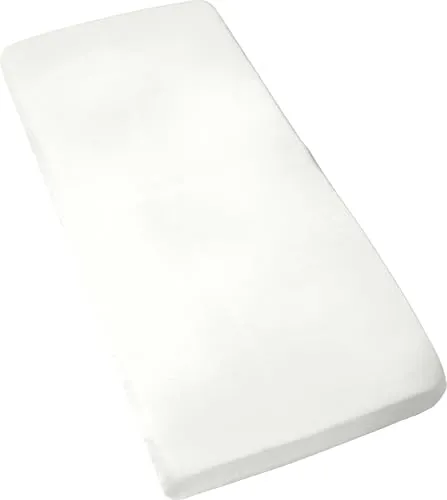 Erwin Müller Kinder-Spannbettlaken Murnau Single-Jersey - weiß Größe 60x120 cm - 70x140 cm - hautfreundlich, atmungsaktiv, bügelfrei, strapazierstark