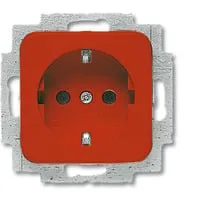 1St. Busch-Jaeger 20 EUC-217-101 - Steckdosen-Einsatz Reflex SI rot RAL 3020, 2-polig und ideal für moderne Wohnräume