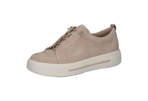 Slip-On Sneaker CAPRICE für Damen, Gr. 40, beige - Sportlicher Slip-On Sneaker aus hochwertigem Veloursleder mit Airmotion-Technologie für optimalen Komfort. Ideal für Freizeitaktivitäten und stylische Outfits.