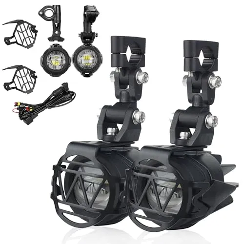 PASSION MOTO LED-Nebelscheinwerfer, 6000 lm, IP68, für Motorrad & Quad - Frontscheinwerfer mit 6000 lm für optimale Sichtbarkeit bei Tag und Nacht, wasserdicht (IP68) und langlebig, ideal für alle Motorräder und Quads.