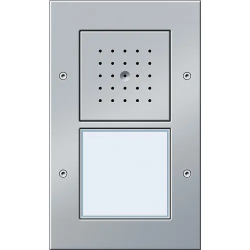 GIRA Türstation AP 1fach 126665 | Vandalismussicher | Aufputz Audio Türsprechanlage - Haus-Alarmanlagen: Robuste Aluminiumkonstruktion mit klarem Audio und einfachem Austausch des Namensschilds – ideal für Einfamilienhäuser und kleine Wohnanlagen.