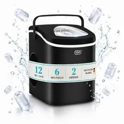 Eiswürfelmaschine TOM IC-120 Schwarz – 12 kg in 24h