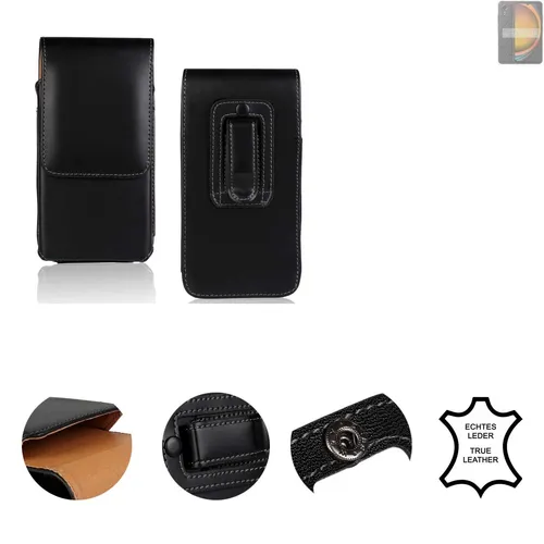 Echtleder Gürteltasche Schutzhülle für Samsung Galaxy XCover7 schwarz Case Sl