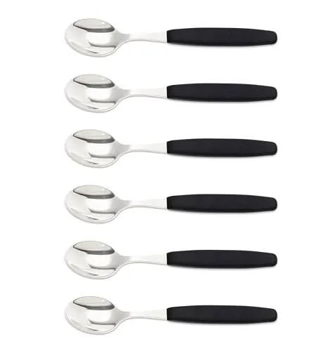 GIESSER Bestecklöffel Set (6 Stück) - Hochwertiges Edelstahl Besteck mit stabilen Griffen in sechs Farben, spülmaschinenfest und langlebig – ideal für jeden Anlass.