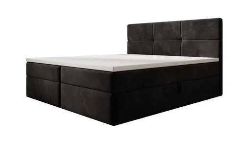 Luxusbetten24 Boxspringbett Eleonora Samt, mit Stauraum