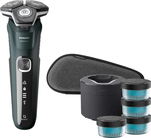Philips Rasierer S5884/69 Series 5000 - Nass- und Trockenrasierer von Philips, mit hautschonender Technologie für ein sanftes Rasurerlebnis und optimale Ergebnisse.
