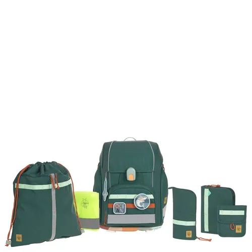 LÄSSIG 7-teiliges Schulranzen Set Boxy Unique - Ergonomisch, nachhaltig und ideal für Kinder bis 152 cm Körpergröße