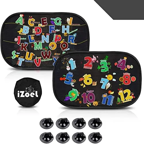 iZoeL Auto Sonnenschutz Baby,Auto Sonnenschutz Kinder mit Saugnapf Sonnenblende Kinder Autofenster Seitenscheibe Sonnenschutzfolie