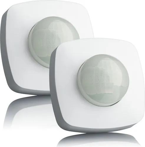 SEBSON Bewegungsmelder Aussen IP65 - 2er Set - Hochwertiger IR Bewegungsmelder für Außen mit 360° Erfassungswinkel und max. Reichweite von 20x4m. Ideal für die Deckenmontage, energiesparend mit einstellbarer Einschaltempfindlichkeit.