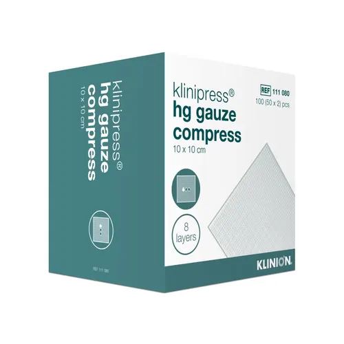 Klinipress hg Mullkompressen 10x10 cm, 2X50 St