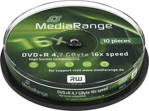 DVD+R MediaRange 4,7GB 10pcs Spindel 16x 10pcs