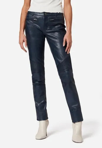 RICANO Lederhose Donna Lederhose mit Biker-Elementen als Low Waist