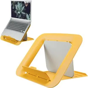 Leitz Laptop-Ständer Ergo Cosy, aus Kunststoff, bis 17 Zoll, gelb, neigbar und höhenverstellbar