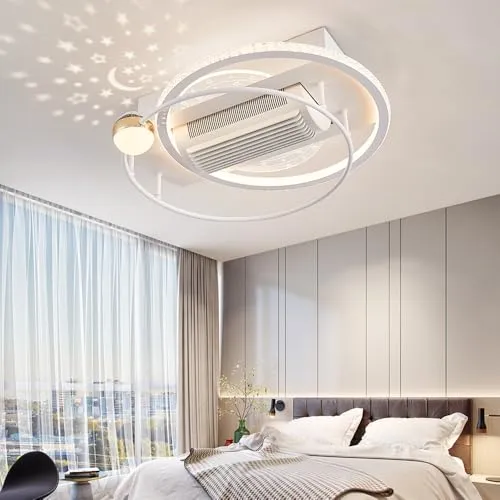 Eurotondisplay Deckenventilator mit LED und Fernbedienung - Leiser Deckenventilator mit 6 Geschwindigkeiten und dimmbarer LED-Beleuchtung. Perfekte Kombination aus Licht und Luftzirkulation für jeden Raum.