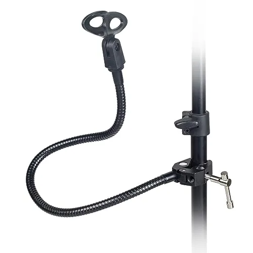 ayex Mikrofonhalterung mit Schwanenhals und Klemme für DSLR Rig - Praktische Mikrofonhalterung mit flexiblem Schwanenhals, ideal für den Einsatz an DSLR Rigs. Universelle Kompatibilität für vielseitige Anwendungen.
