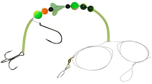 Dieter Eisele Heilbutt Vorfach 0,80mm Nachläufer 10/0, Meeressystem für Dänemark, Norwegen, Island, Naturködersystem für Heilbutt, Schleppsystem