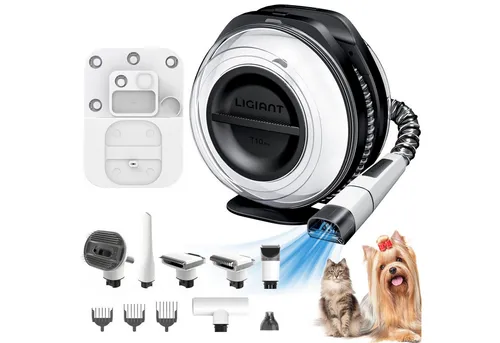 DOVAMAN Kabelloser Hundestaubsauger 7-in-1 Pflege-Set