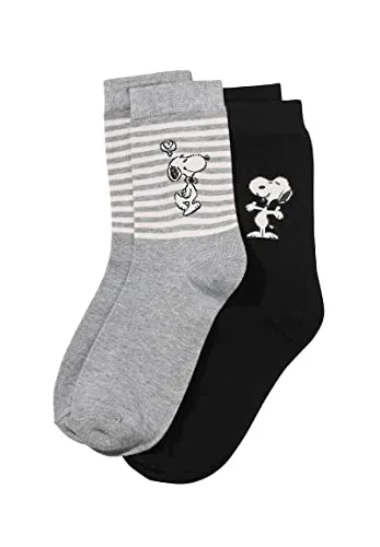 ONOMATO! Socken Damen | Peanuts Snoopy | Strümpfe | 2er Set | Geschenke für Frauen | Erwachsene Gr. 39-42