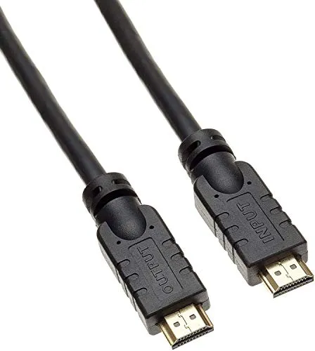PremiumCord 4K High Speed ​​HDMI 1,4 M/M Kabel Mit Verstärker, 10,2 Gbit/s, 4K@30Hz Video Kompatibel, Full HD 1080p, Deep Color, 3D, ARC, HDR, Dolby TrueHD, Vergoldete Anschlüsse, Schwarz, 10 m