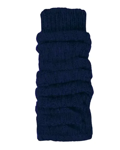HomeOfSocks Alpaka Stulpen Damen One Size Navy wärmend weich Grobstrick