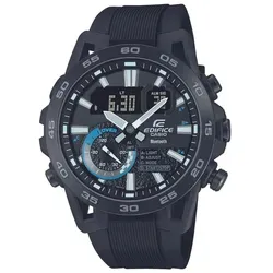 Casio Watch ECB-40PB-1AEF: Motorsport-inspirierte Smartwatch - Armbanduhren für Herren mit Bluetooth-Verbindung, Stoppuhr und 10 bar Wasserdichte. Ideal für Motorsport-Enthusiasten und stilbewusste Männer.