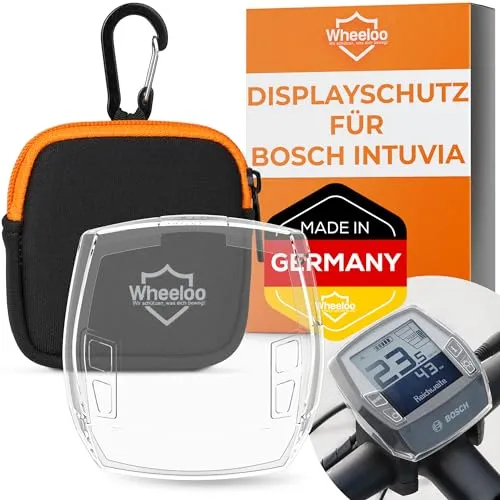 WHEELOO E-Bike Displayschutz Set für Bosch Intuvia Display I Schutz vor Wasser und Staub I transparent und wasserdicht I Display Schutzhülle Ebike Zubehör