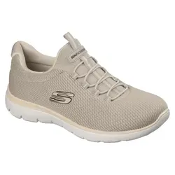 Skechers Summits Summer Blush Sneaker grau, Gr. 41 - Stylischer Slip-On Sneaker für Damen in Grau. Mit atmungsaktivem Obermaterial, flexibler Sohle und Memory Foam für hohen Tragekomfort. Ideal für den Alltag und maschinenwaschbar.