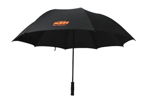 KTM Regenschirm XXL Ø132cm Stockschirm Schwarz mit Logo hochwertig stabil