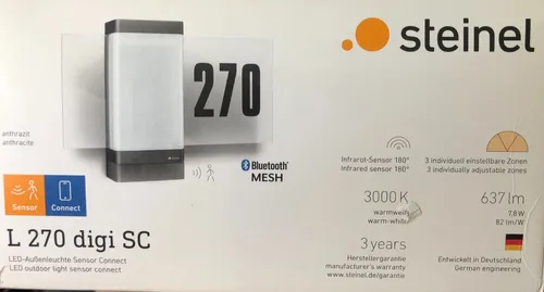 Steinel 067205 LED Außenleuchte L 270 DIGI SC ANT