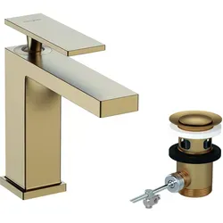 hansgrohe Tecturis E Waschtischarmatur - Brushed Bronze - Touch-On-Wasserhahn mit energiesparendem CoolStart und wassersparender EcoSmart+ Technologie, ideal für ein modernes Badezimmerdesign.