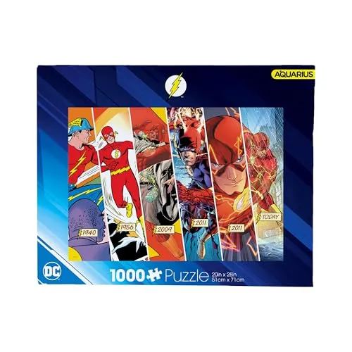 AQUARIUS DC Comics The Flash Timeline Puzzle (1000 Piece Jigsaw Puzzle) - Glare Free - Precision Fit - Virtually No Puzzle Dust - Officially Licensed DC Comics The Flash Collectibles - 20x28 Inches