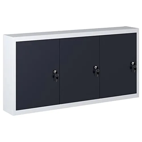 vidaXL Wand Werkzeugschrank Industriedesign - Werkzeugschrank im industriellen Design mit drei höhenverstellbaren Fachböden und abschließbaren Türen für zusätzliche Sicherheit. Ideal zur Aufbewahrung und als dekoratives Element.