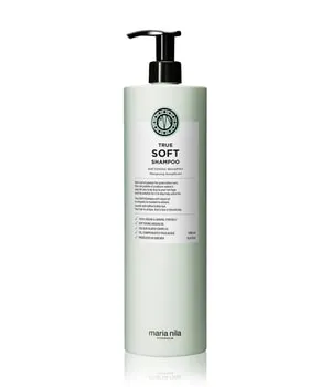 Maria Nila True Soft Shampoo 1000 ml - Feuchtigkeitsspendendes Shampoo für trockenes Haar, vegan und ohne Sulfate, ideal für glänzende und geschmeidige Haare.