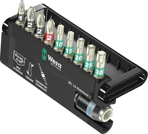 Wera Bit-Sortiment, Bit-Check 10 Stainless 1, 10-teilig, 5071110001