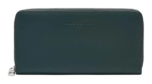 Liebeskind Sally Sheep Natural L Geldbörse dunkelgrün - Geldbörse aus hochwertigem Schafsleder, stilvolles Design in dunkelgrün, ideal für modebewusste Frauen