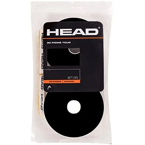Head Overgrip Prime Tour 0.6 mm - Komfort und Griffigkeit - Tennis-Zubehör mit optimalem Komfort und hervorragender Griffigkeit. Ideal für Spieler, die ihre Leistung steigern möchten. 30 Stück im Clip-Beutel.