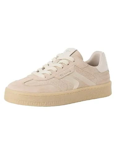 Tamaris Damen Sneaker Low Leder, braun, 39 EU in beige von Tamaris