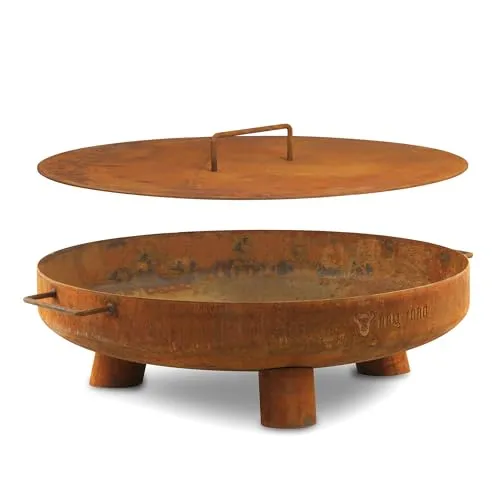 BBQ-Toro Edelstahl Feuerschale Ø 60 cm mit Deckel - Grills | Vielseitige Feuerstelle mit robustem Design, ideal für gemütliche Abende oder als Eiskübel – schützt vor Funkenflug und sorgt für sicheren Stand.