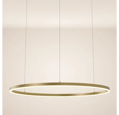 s.luce LED-Hängeleuchte Ring in Gold, 100 cm - Moderne LED-Hängeleuchte mit elegantem, minimalistischen Design. Ideal für individuelle Lichtgestaltung mit direkter und indirekter Beleuchtung. Perfekte Farbwiedergabe und flexible Montagemöglichkeiten.