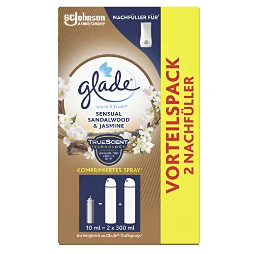 Glade Touch & Fresh (Brise One Touch) Nachfüller Doppelpack, Sensual Sandalwood & Jasmine 2 x 10 ml