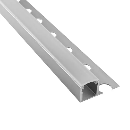 tktrading24 T77 LED Alu Premium Fliesenprofil 12mm silber - 2m opal - Verleihen Sie Ihren Räumen neuen Glanz! Dieses Fliesenprofil sorgt für eine stilvolle Lichtinszenierung und schützt gleichzeitig die Kanten Ihrer Fliesen. Ideal für Übergänge und als dekoratives Element in Wohn- und Arbeitsbereichen.