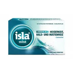 isla mint Pastillen 60 St - Halsschmerzen Linderung bei Hustenreiz und Heiserkeit, schützt die Schleimhäute mit einem Balsam-Effekt und ist ideal für die ganze Familie.